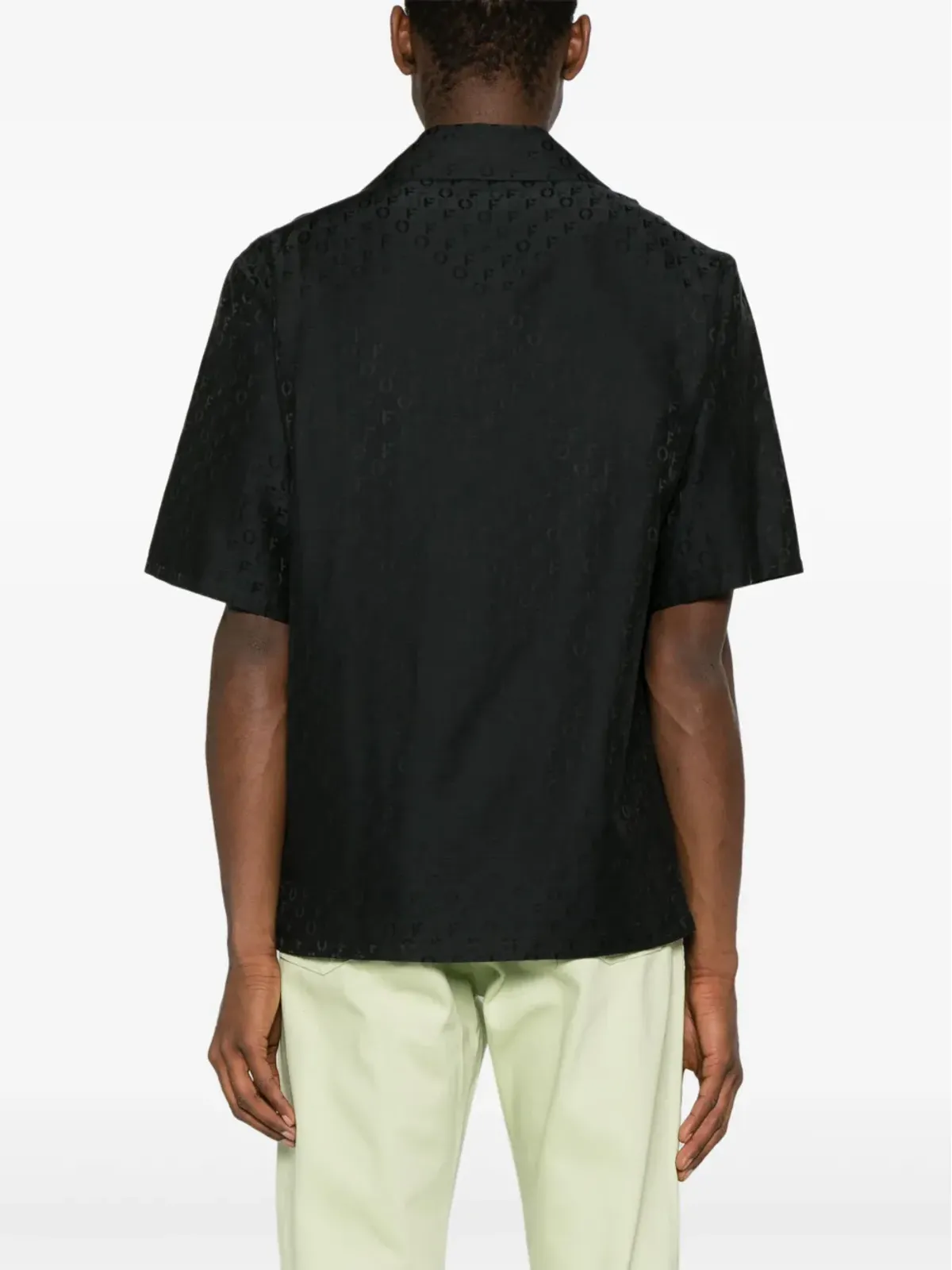 Off-White モノグラムジャカード シャツ ブラック - 画像4