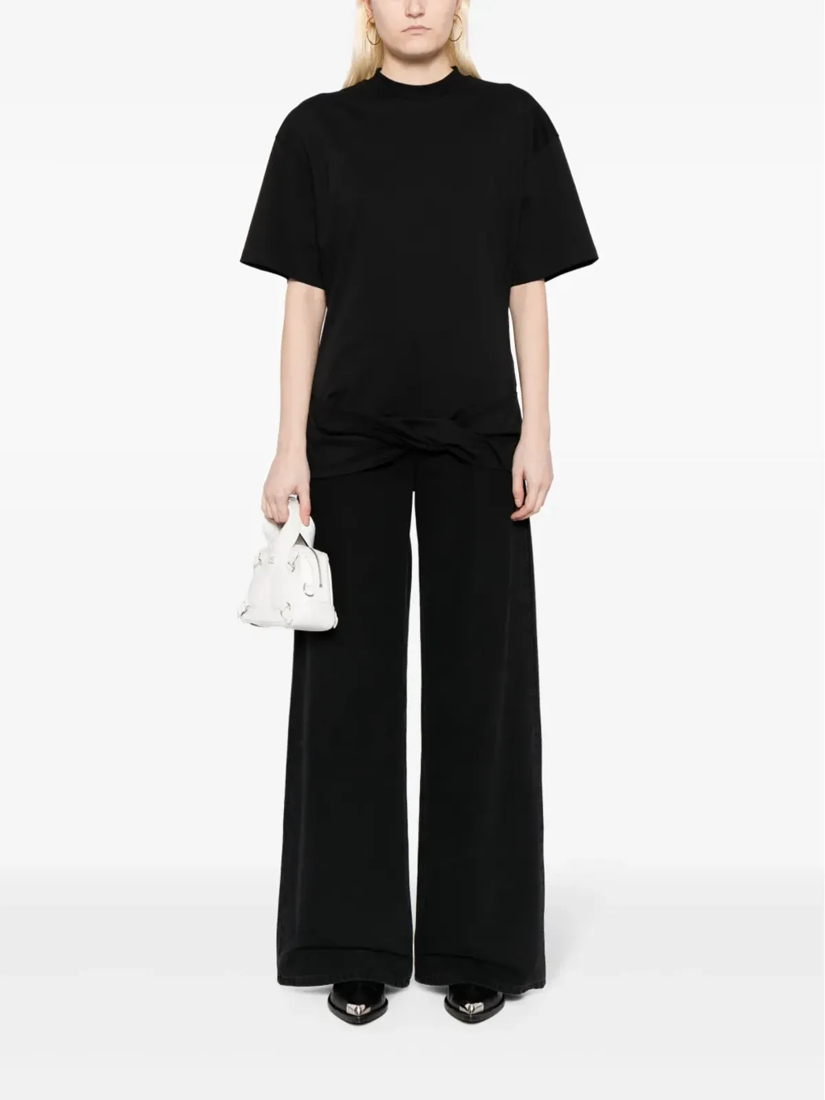 Off-White アローズ刺繍入りコットンTシャツ - ブラック - 画像2