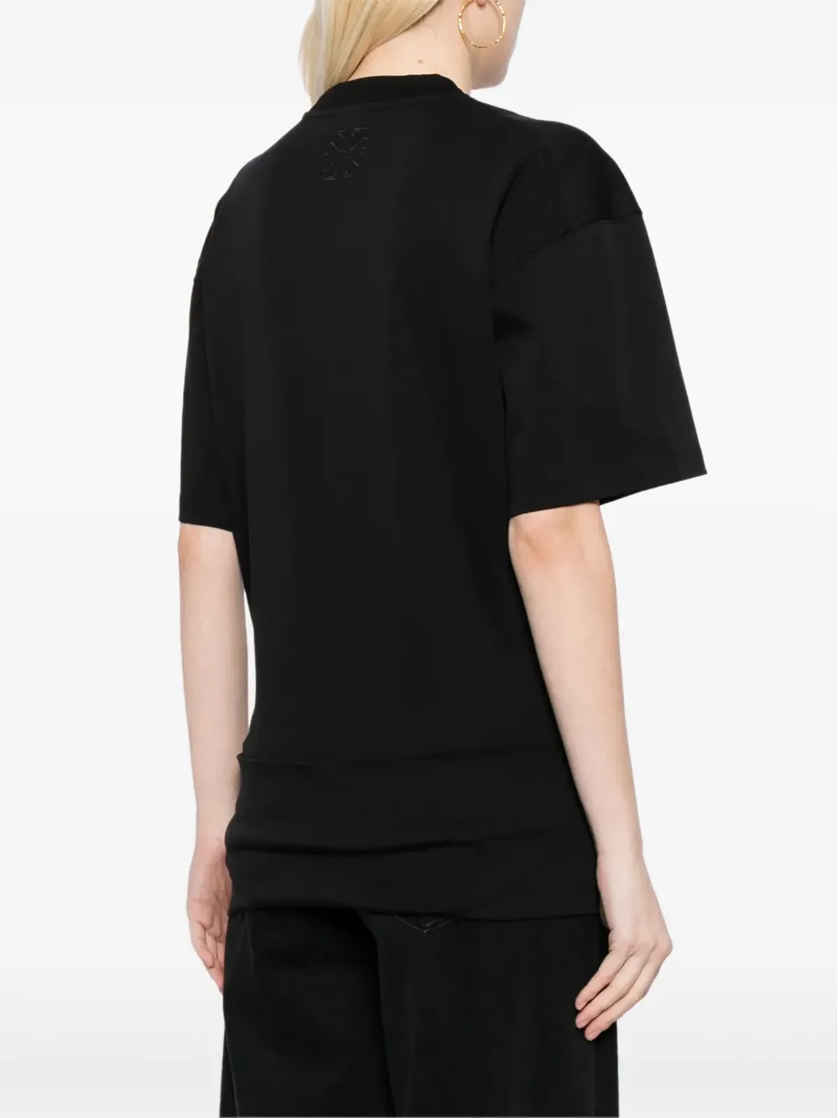Off-White アローズ刺繍入りコットンTシャツ - ブラック - 画像4