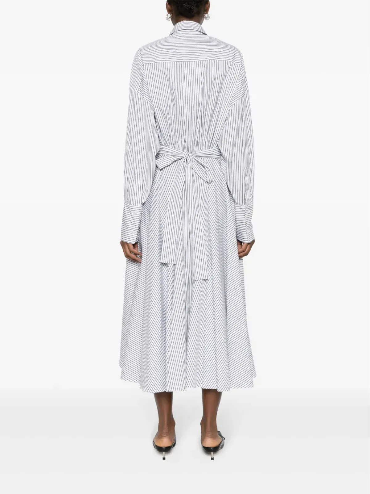 Viktor & Rolf ストライプシャツラップマキシドレス - 画像4