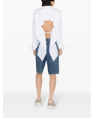 Viktor & Rolf Volant open back tied shirt - White - サムネイル2