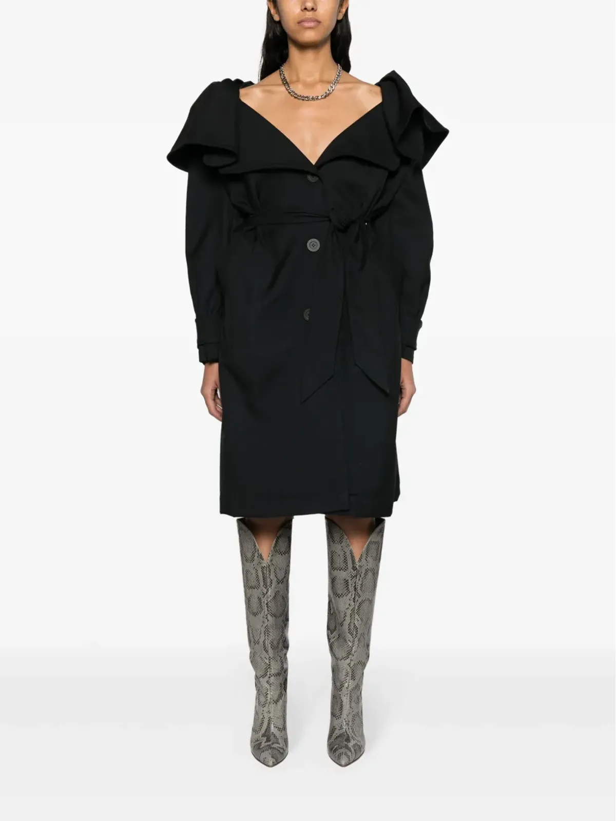 Viktor & Rolf ベルト付きギャバジン トレンチコート - 画像2