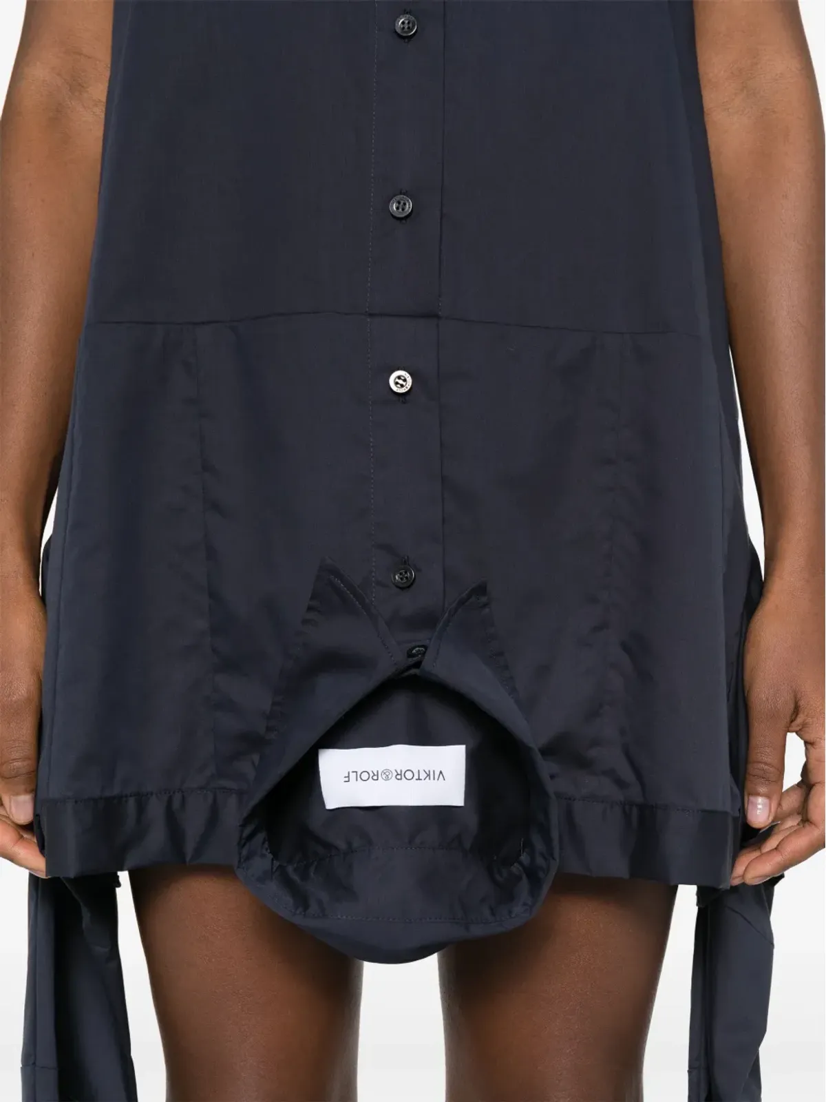 Viktor & Rolf アップサイドダウン ポプリン シャツドレス ブルー - 画像5
