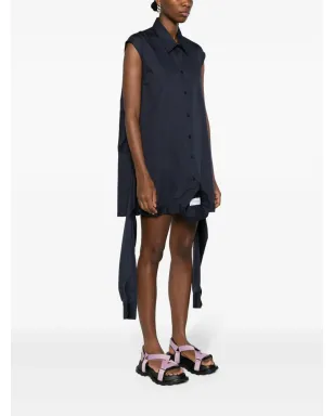 Viktor & Rolf アップサイドダウン ポプリン シャツドレス ブルー - サムネイル3