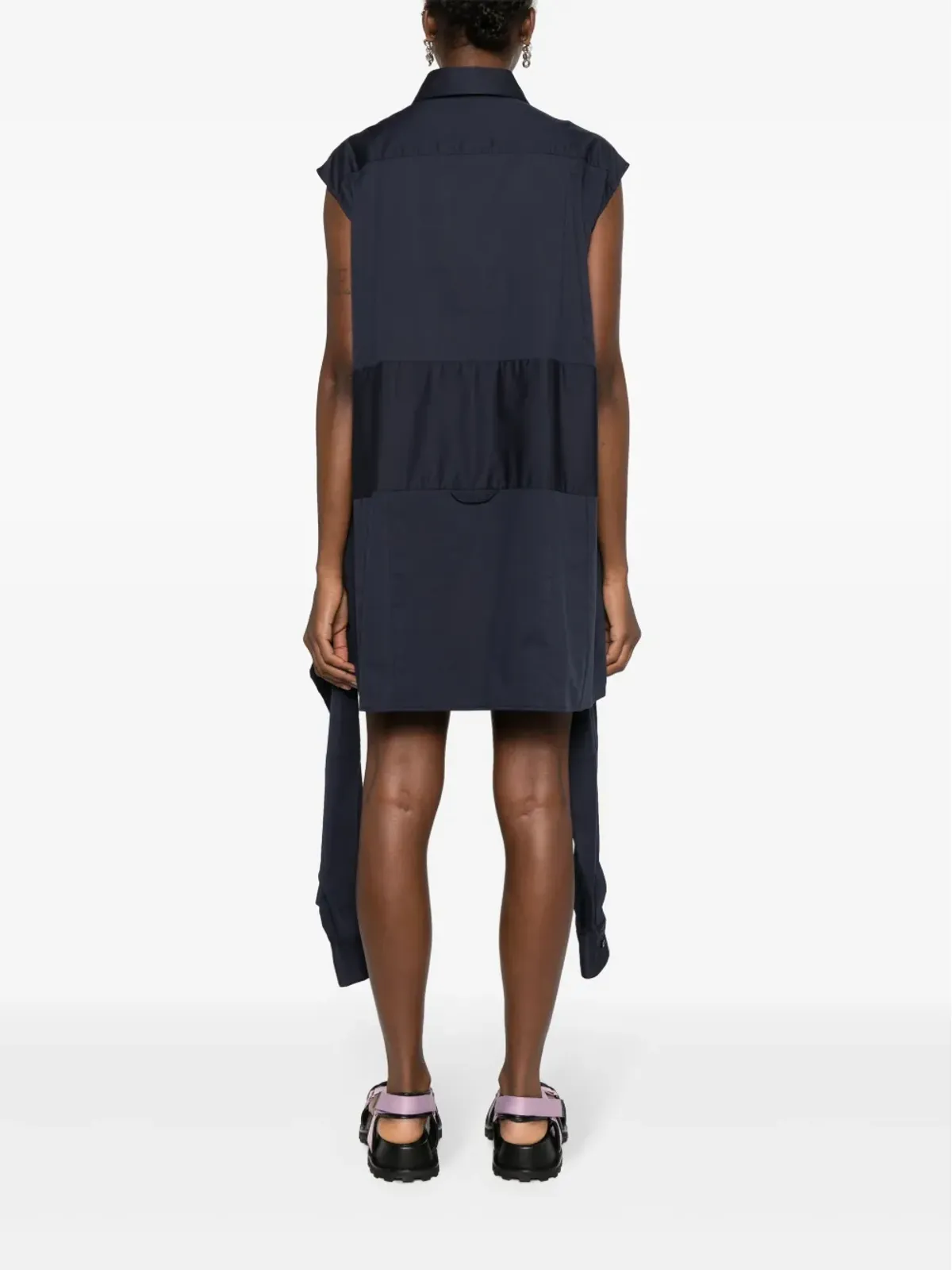 Viktor & Rolf アップサイドダウン ポプリン シャツドレス ブルー - 画像4