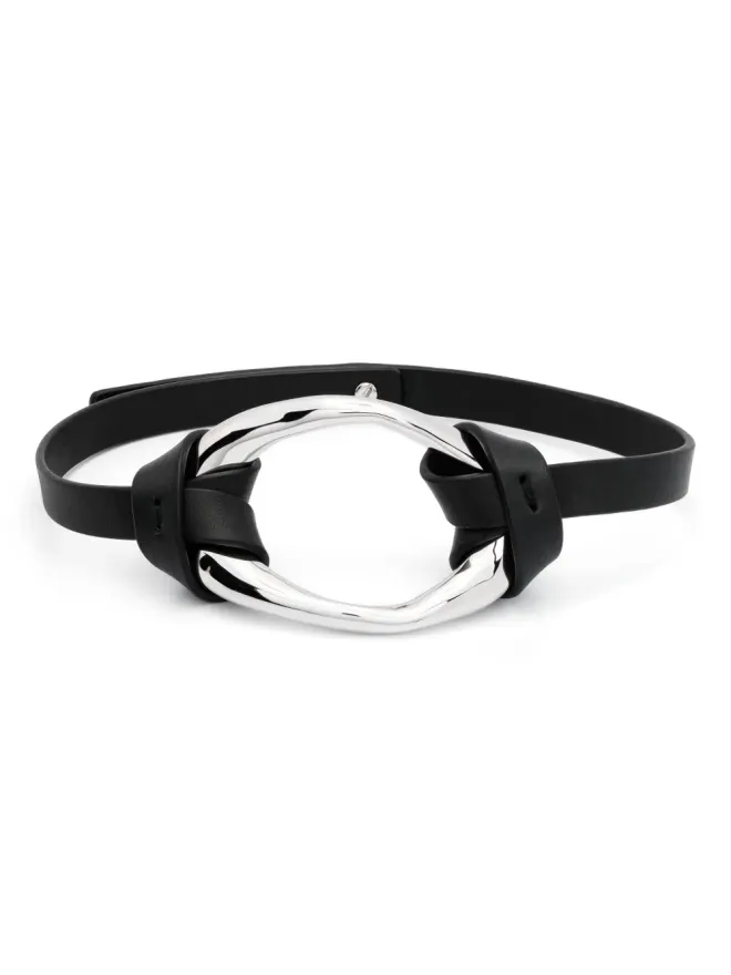 Jil Sander Jil Sander レザー チョーカー ネックレス - ブラックの商品画像