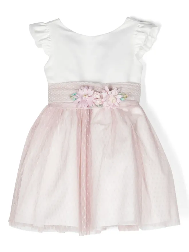 AMAYA AMAYA 花柄アップリケ入りフレアドレス - ピンクの商品画像