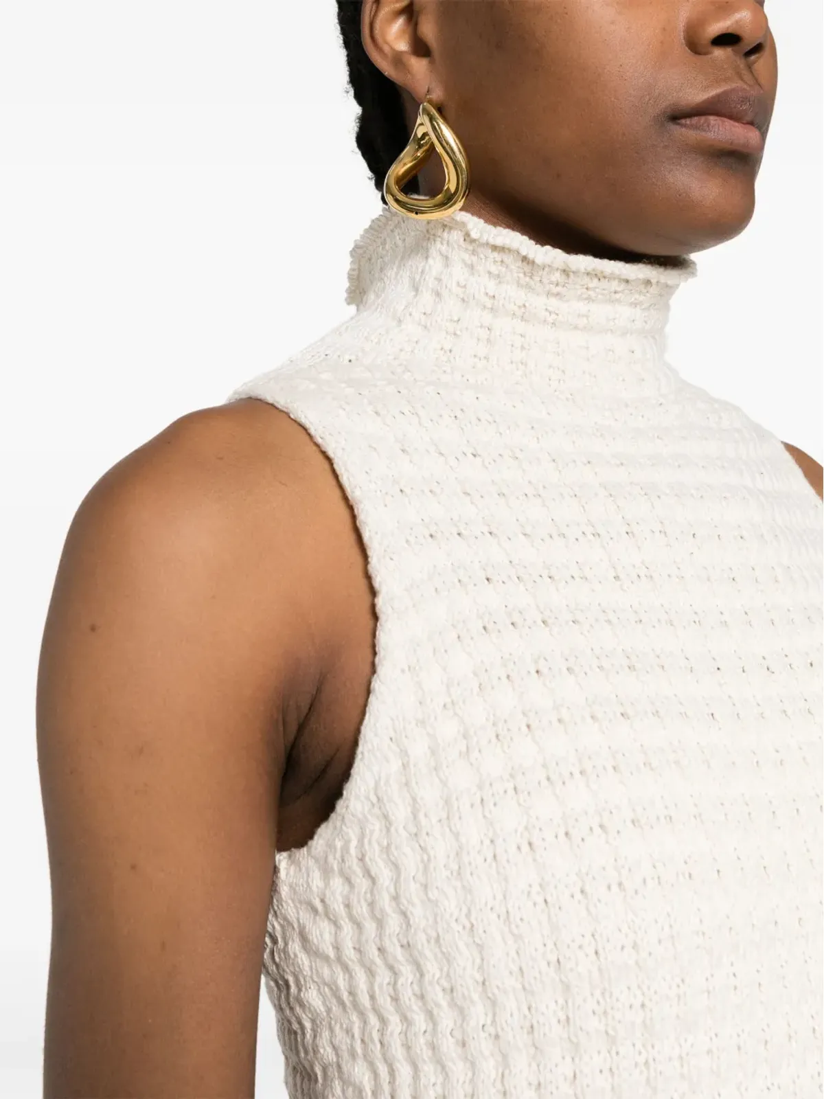 Jil Sander ハイネックニットトップ - ネチュラルカラー - 画像5