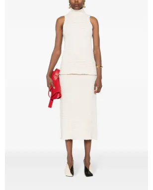 Jil Sander ハイネックニットトップ - ネチュラルカラー - サムネイル2