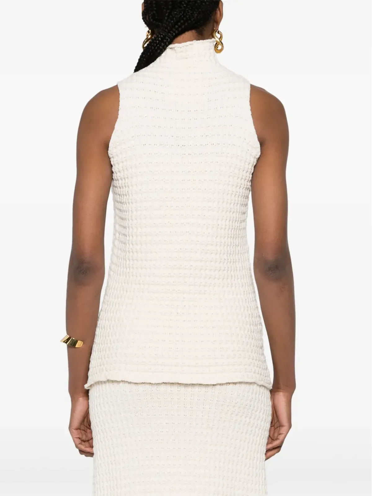Jil Sander ハイネックニットトップ - ネチュラルカラー - 画像4