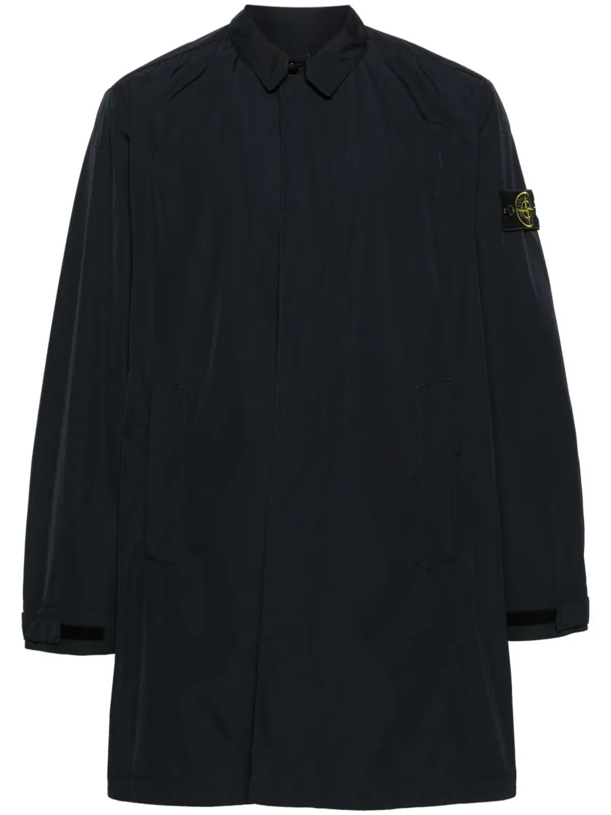 Stone Island コンパスバッジ付きシングルブレストコート - ブルー - 画像1