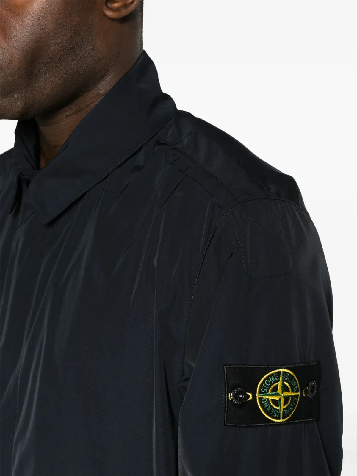 Stone Island コンパスバッジ付きシングルブレストコート - ブルー - 画像5