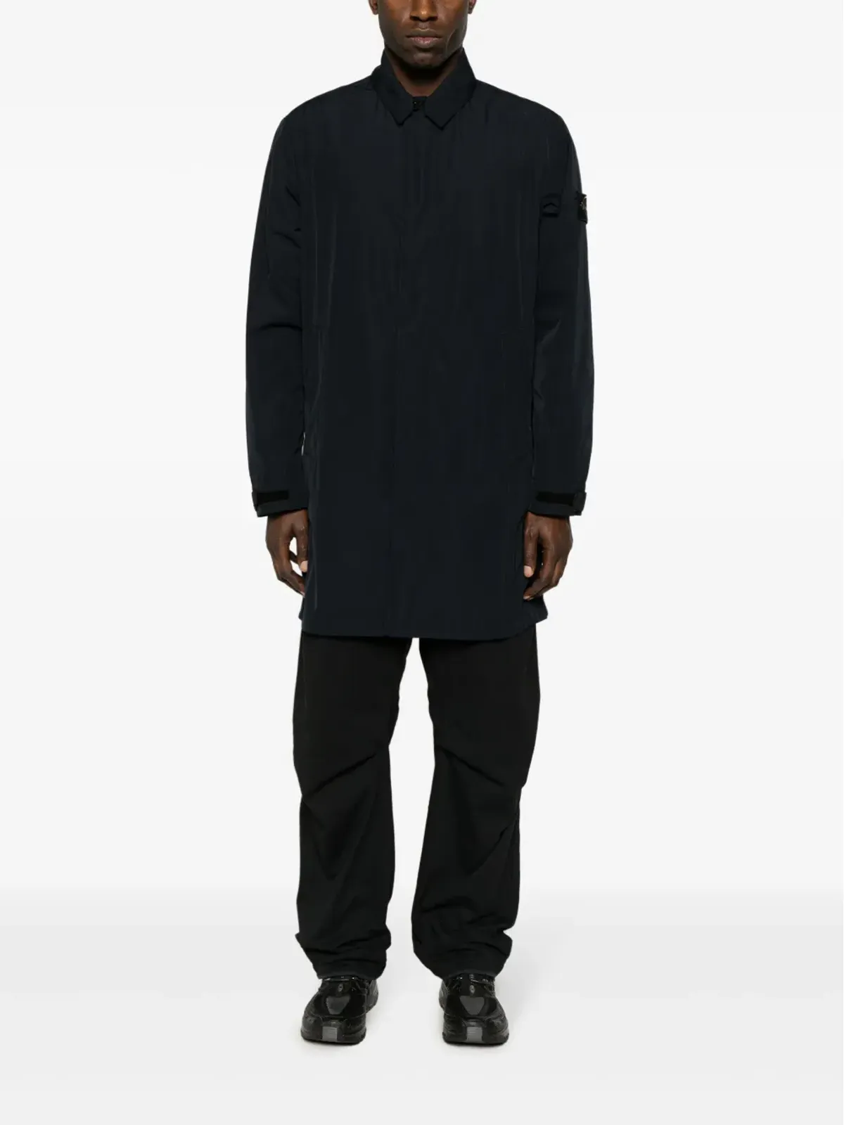 Stone Island コンパスバッジ付きシングルブレストコート - ブルー - 画像2