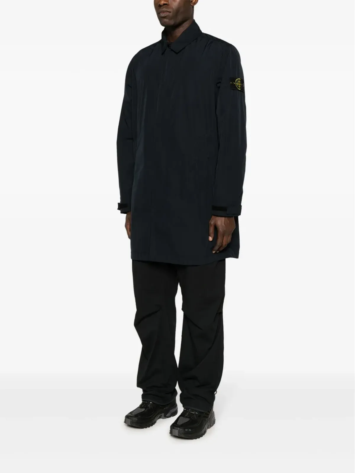 Stone Island コンパスバッジ付きシングルブレストコート - ブルー - 画像3