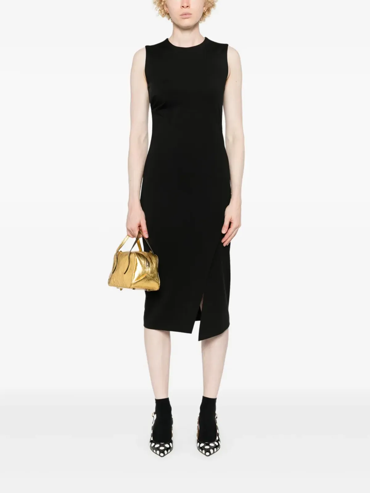 Moschino ドレープディテール ミディドレス - 画像2
