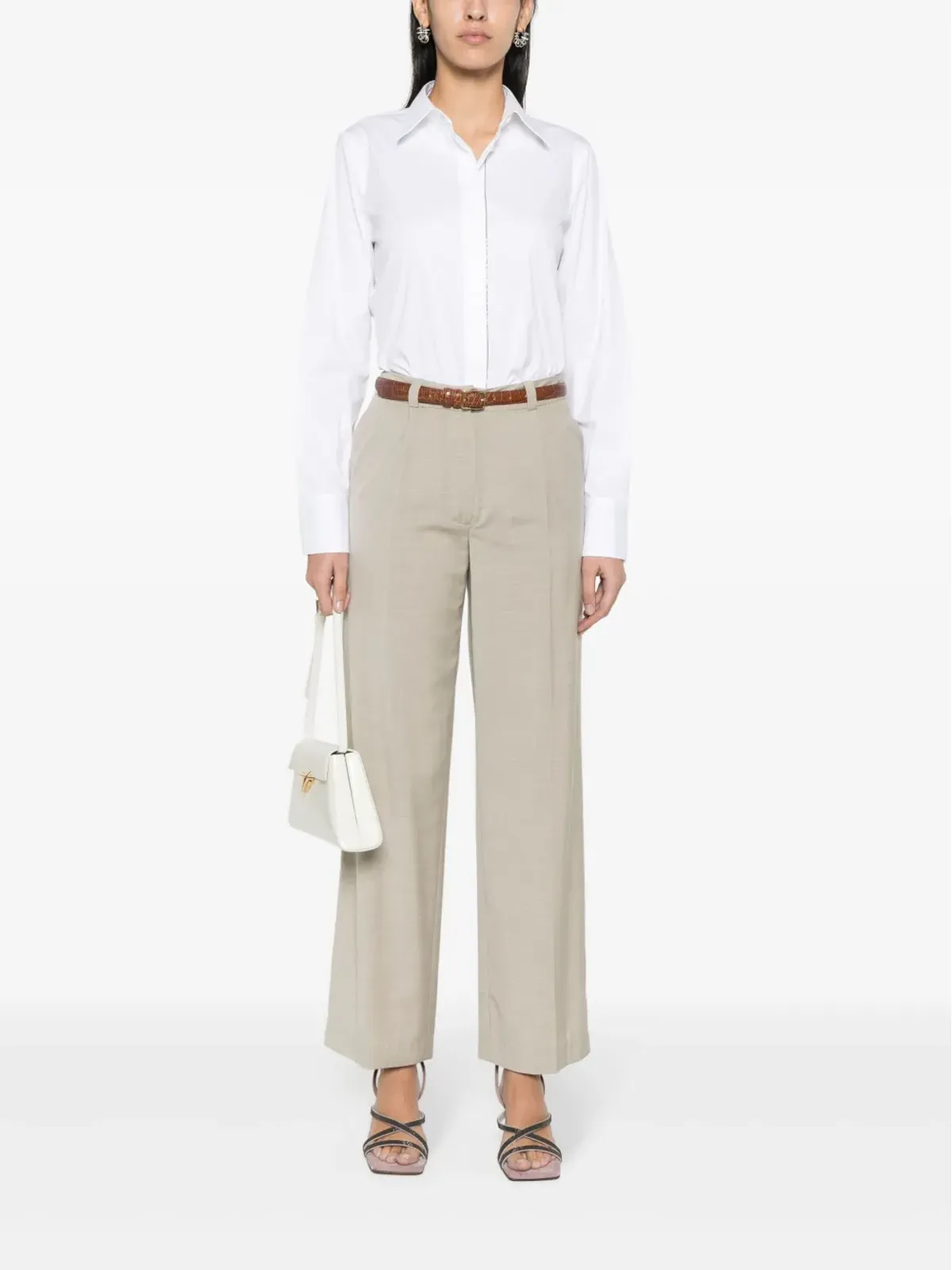 Brunello Cucinelli ビーズトリム ポプリン シャツ - ホワイト - 画像2
