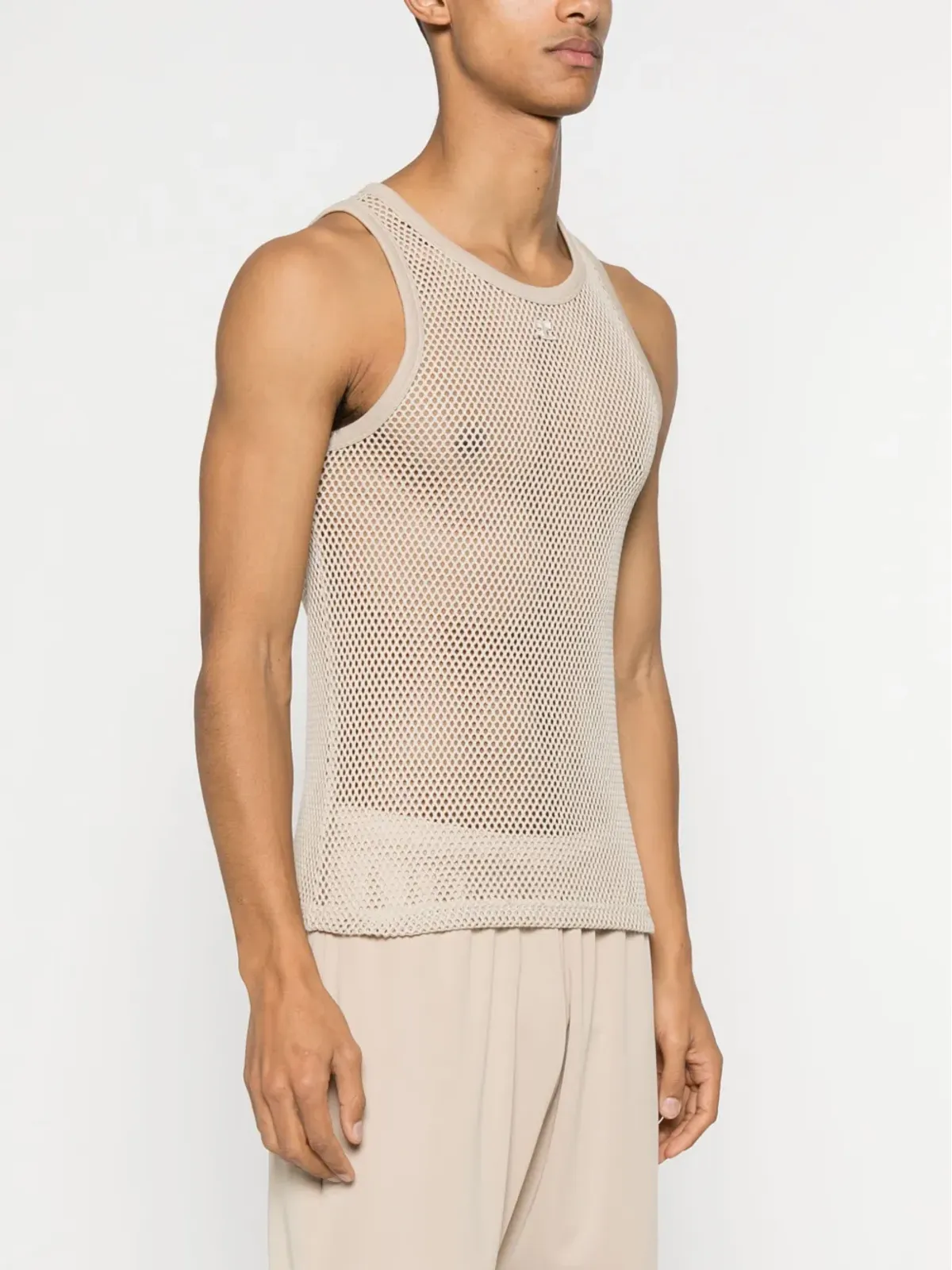 Courrèges ロゴパッチ メッシュトップ - 画像3