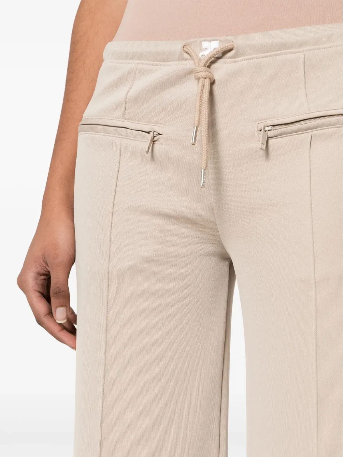 Courrèges ロゴパッチ リブパンツ - 画像5