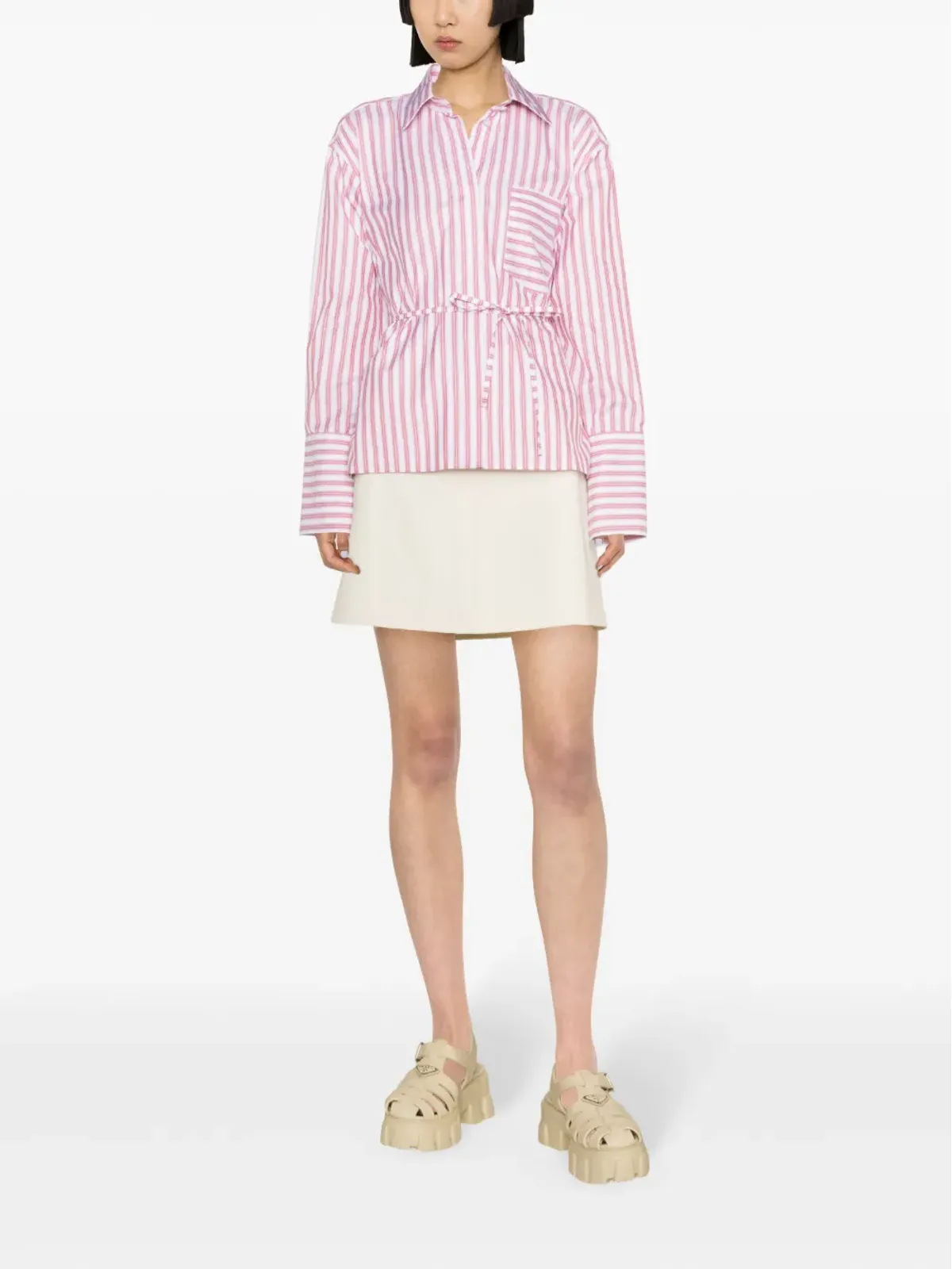 Viktor & Rolf ヴォラン オープンバック ストライプシャツ - 画像3