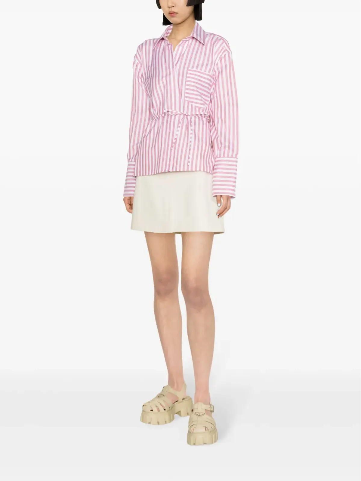 Viktor & Rolf ヴォラン オープンバック ストライプシャツ - 画像4