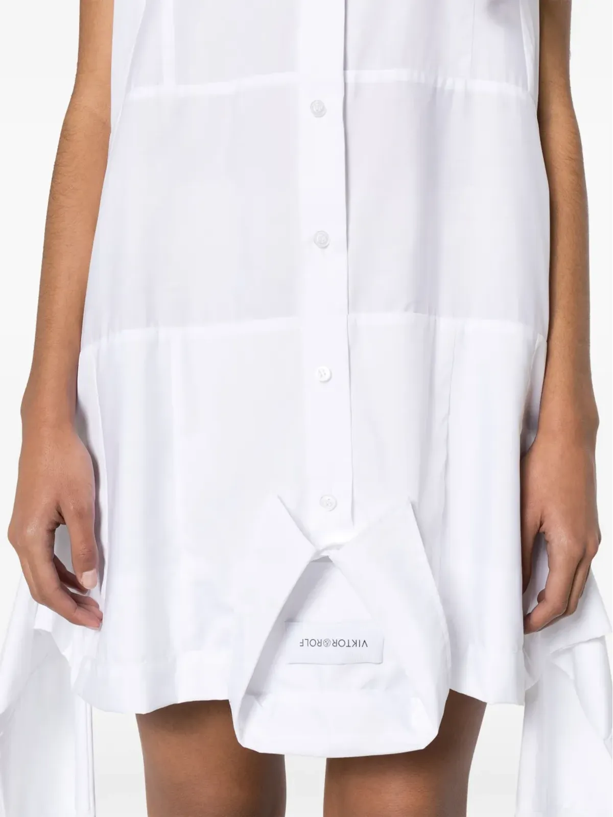 Viktor & Rolf Upside Down ミディシャツドレス ホワイト - 画像5
