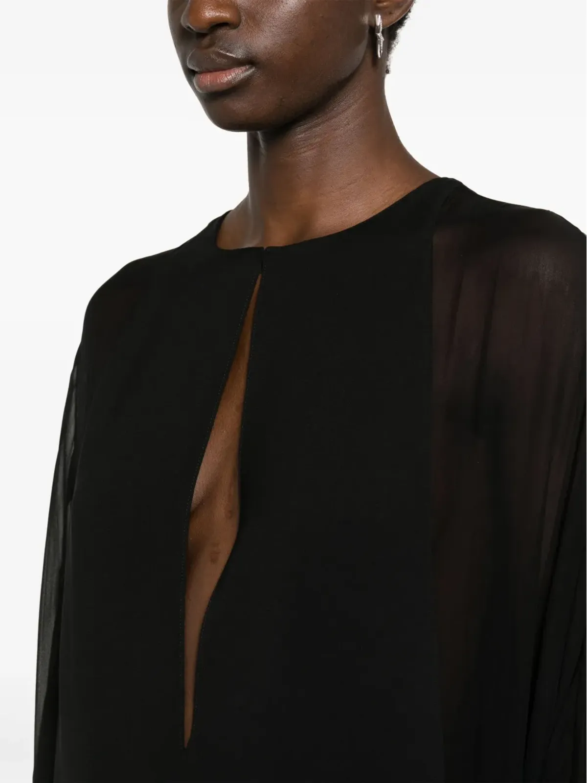 TOM FORD セミシアーパネル付きマキシドレス - 画像5