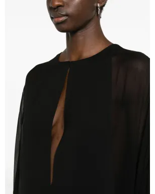 TOM FORD セミシアーパネル付きマキシドレス - サムネイル5