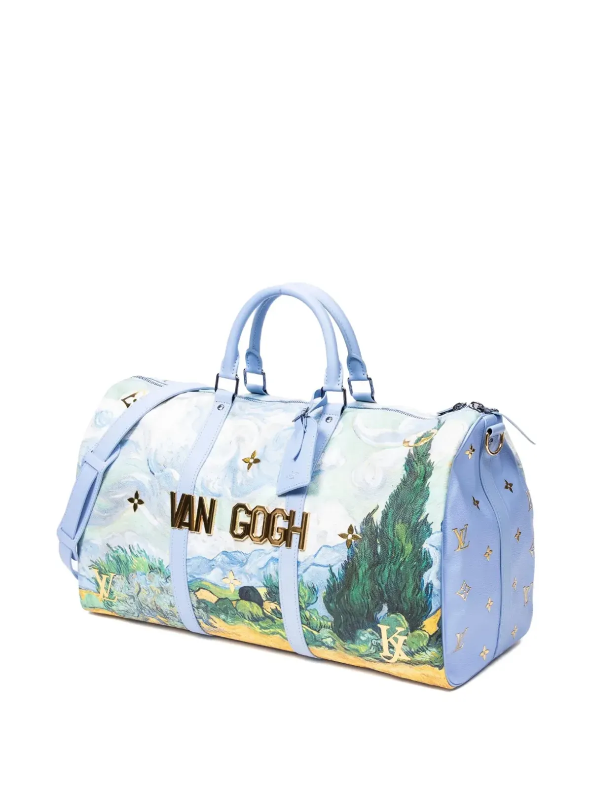 Louis Vuitton ビンテージ ヴァン・ゴッホ キープオール バンドリエール バッグ パープル - 画像3