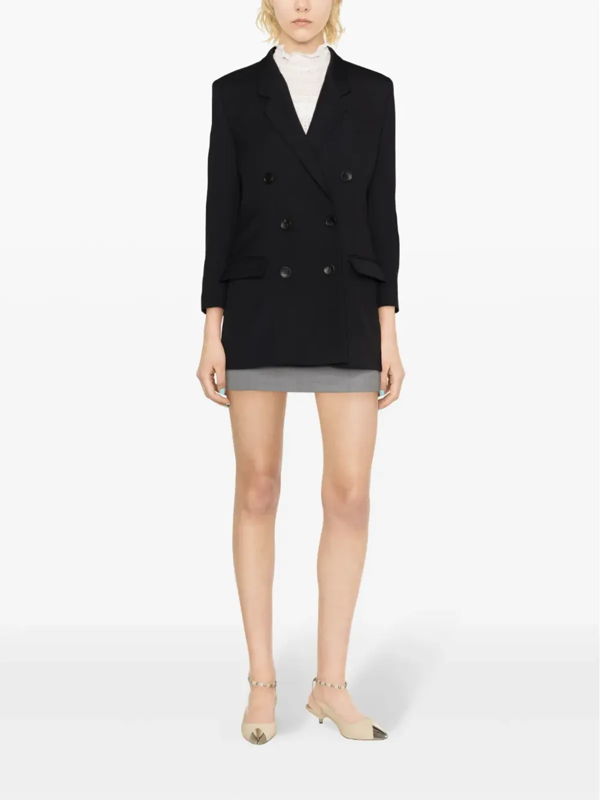 ISABEL MARANT ロビーヌ ダブルブレスト コットンブレザー - 画像2