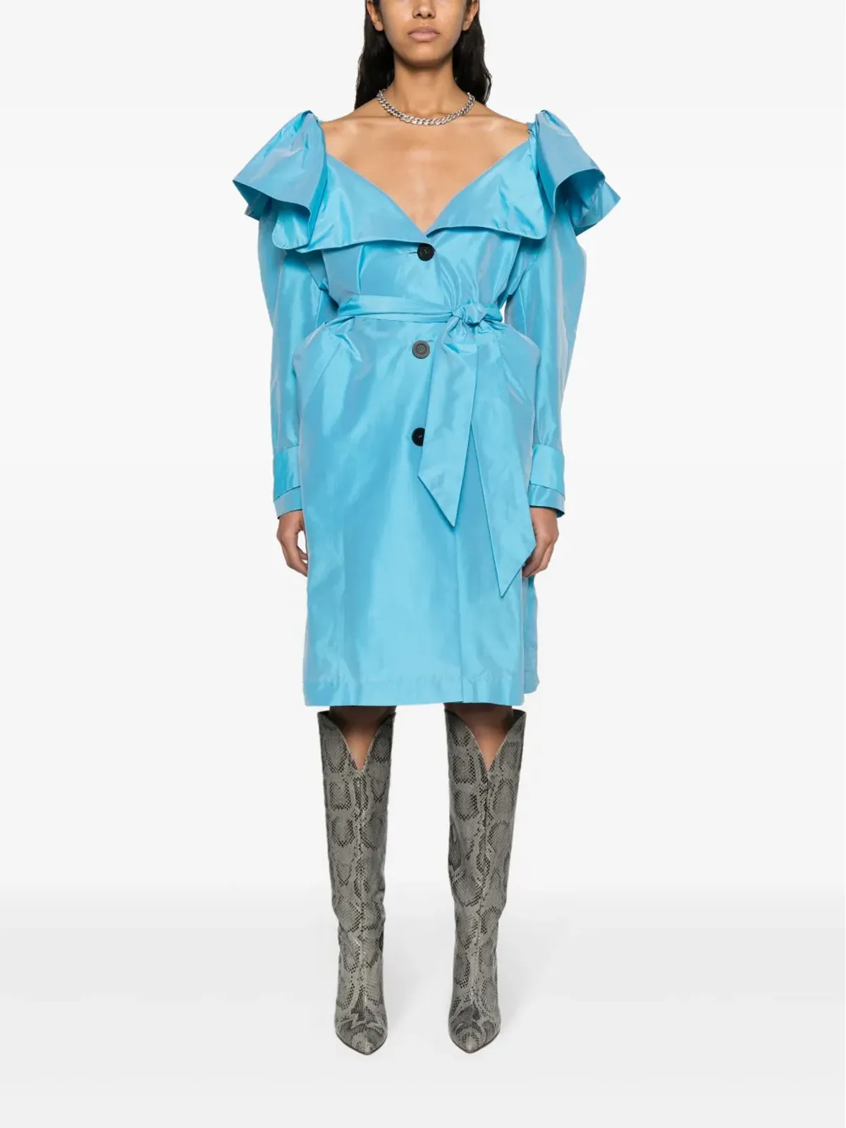 Viktor & Rolf ベルト付きタフタ トレンチコート - 画像2