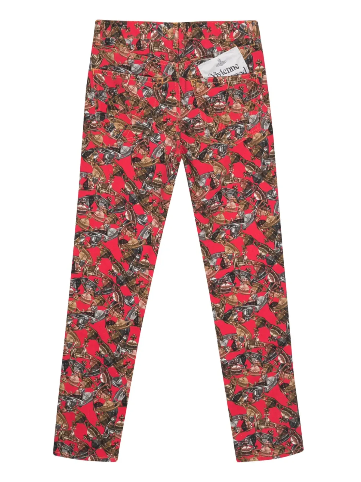Vivienne Westwood Orbロゴプリント ツイルパンツ - 赤 - 画像2