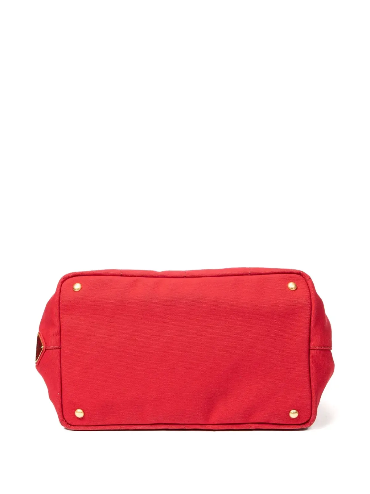 Prada ビンテージ 小型 Canapa ロゴプリント トートバッグ - レッド - 画像5
