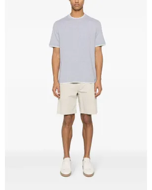 Brunello Cucinelli コントラストトリム Tシャツ グレー - サムネイル2