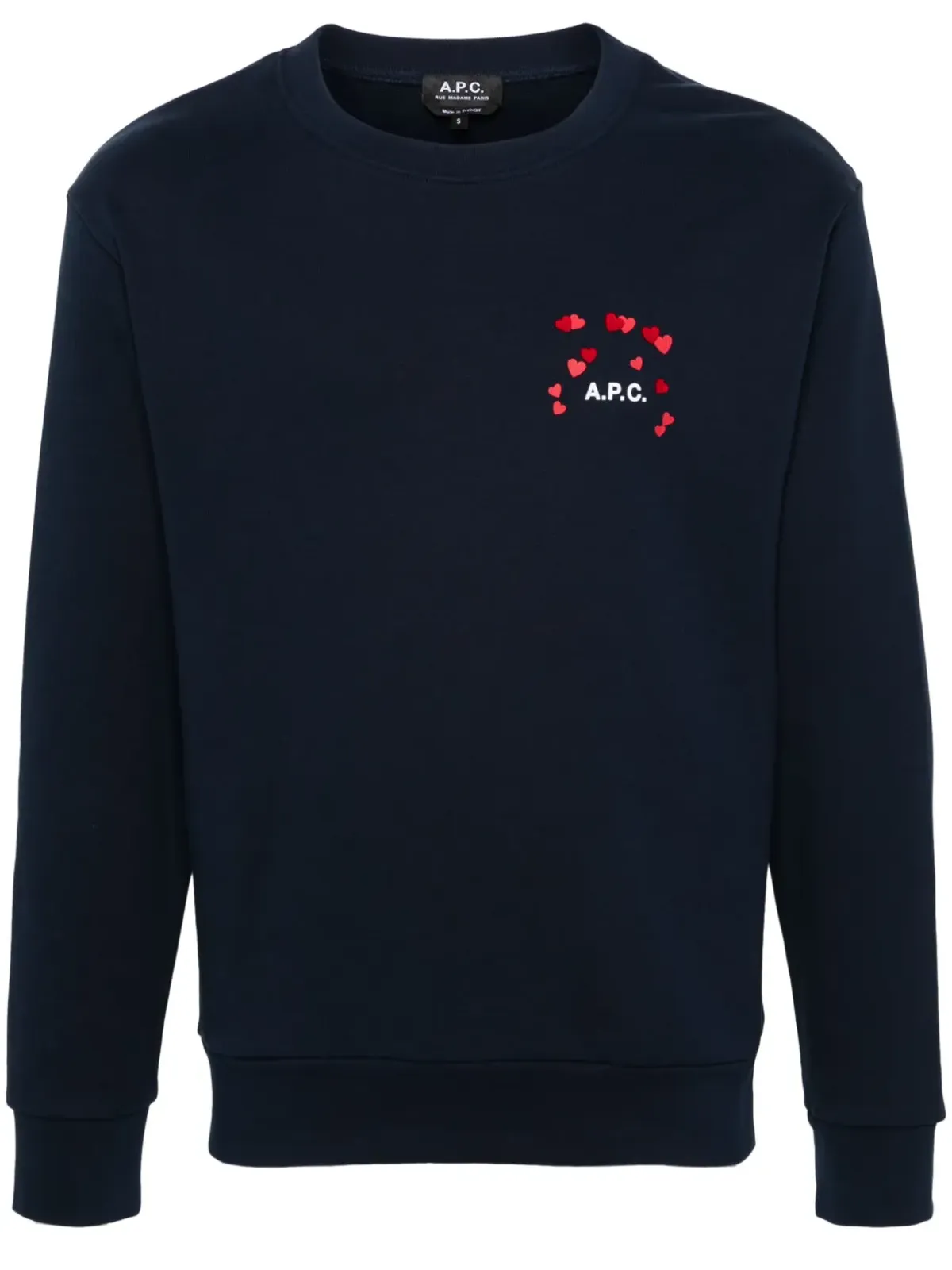 A.P.C. ロゴプリント コットン スウェットシャツ - ブルー - 画像1