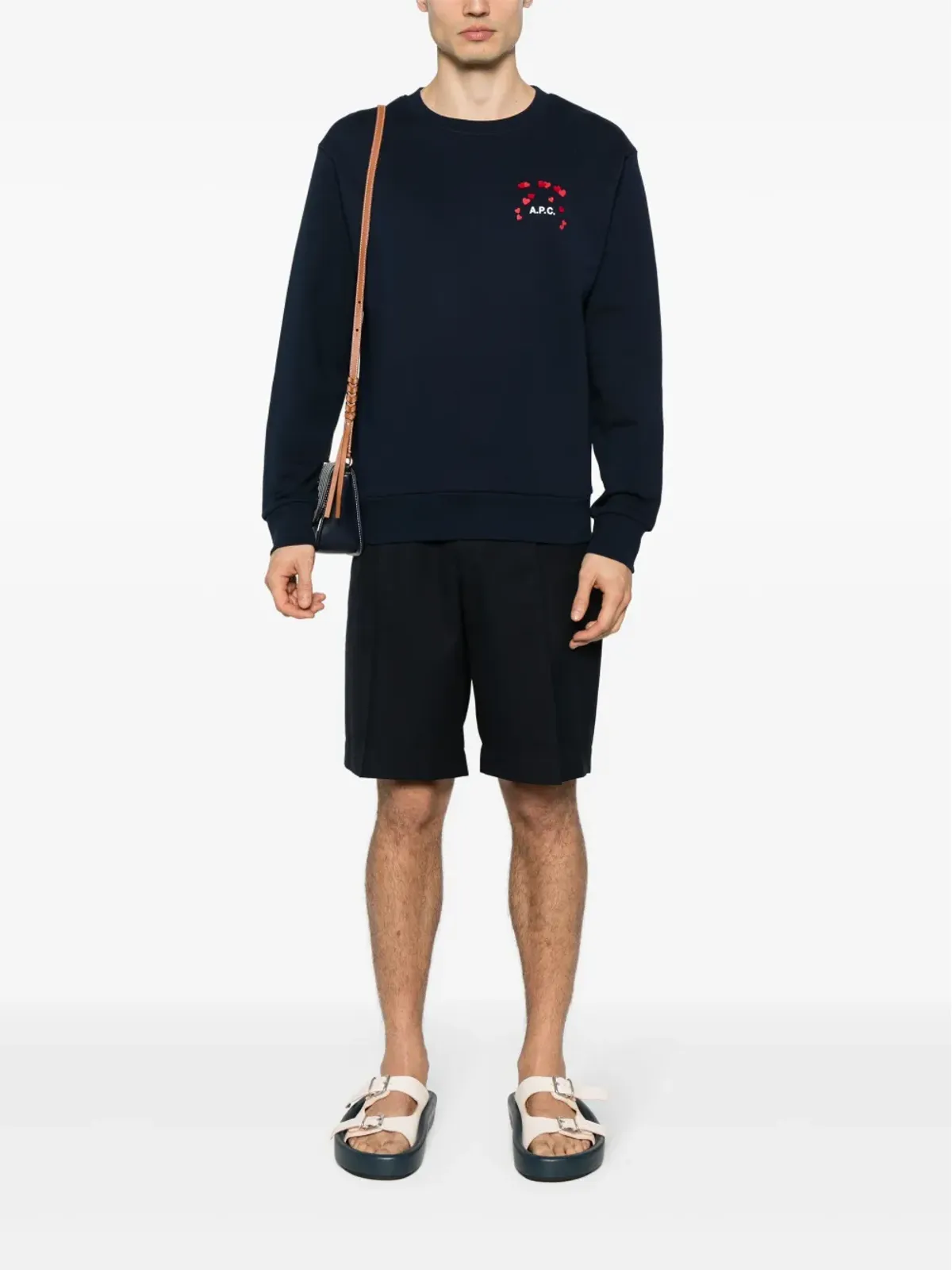 A.P.C. ロゴプリント コットン スウェットシャツ - ブルー - 画像2