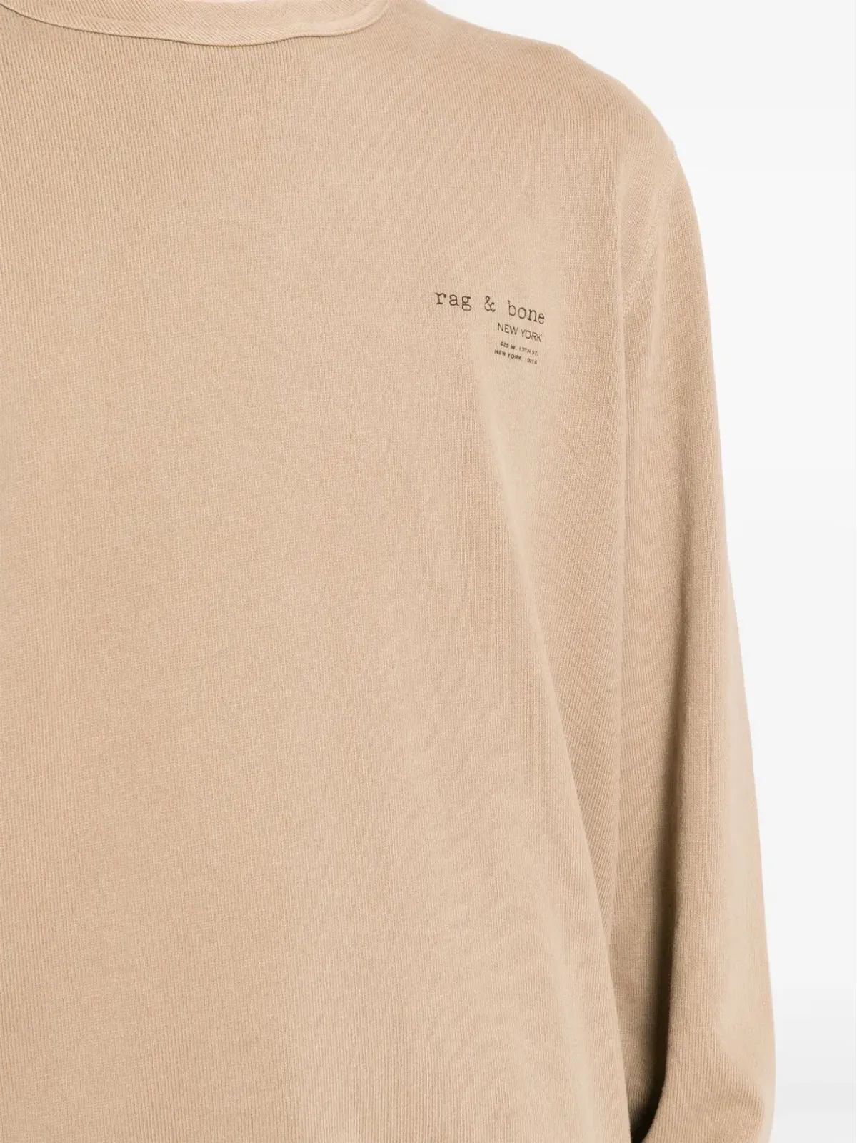 rag & bone ダモン コットン スウェットシャツ ブラウン - 画像5