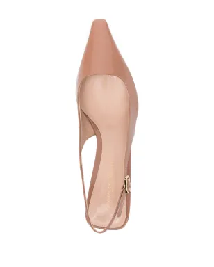 ビンテージ Gianvito Rossi 50mmスリングバックパンプス ブラウン - サムネイル4