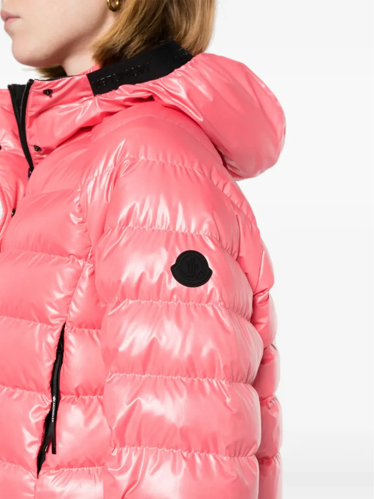 Moncler キルテッドパファー ジャケット ピンク - 画像5