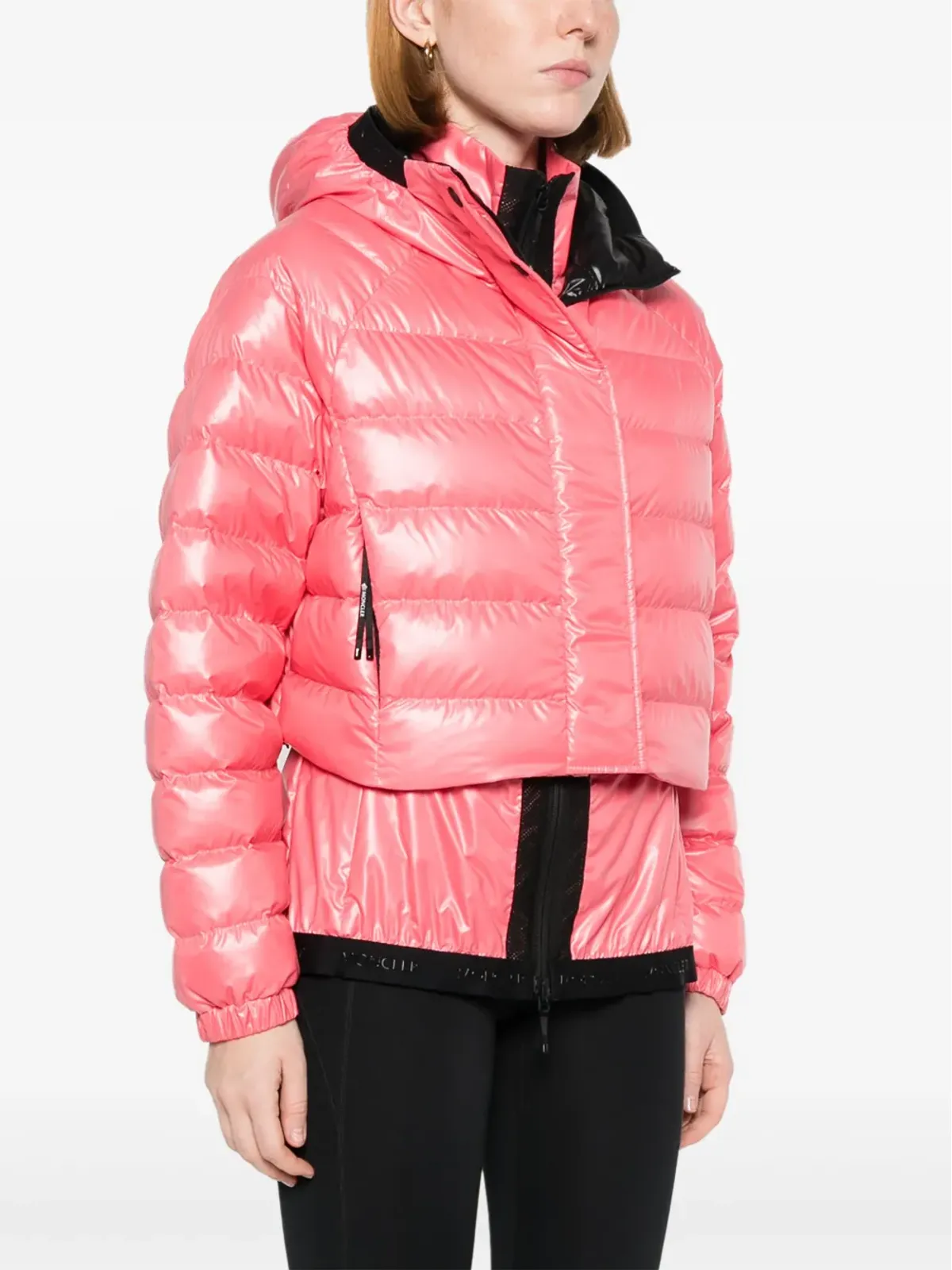 Moncler キルテッドパファー ジャケット ピンク - 画像3