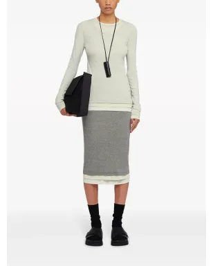 Jil Sander レイヤードコットンTシャツ - グレー - サムネイル2