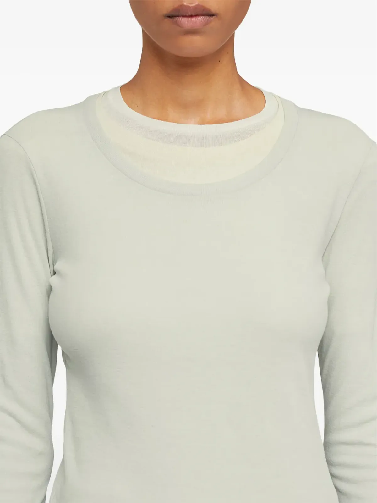 Jil Sander レイヤードコットンTシャツ - グレー - 画像4