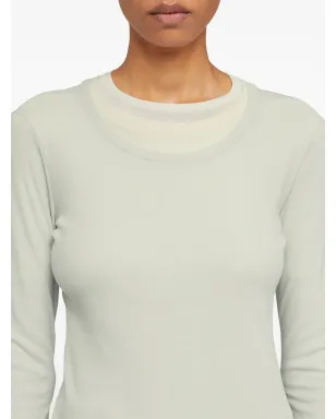 Jil Sander レイヤードコットンTシャツ - グレー - サムネイル4