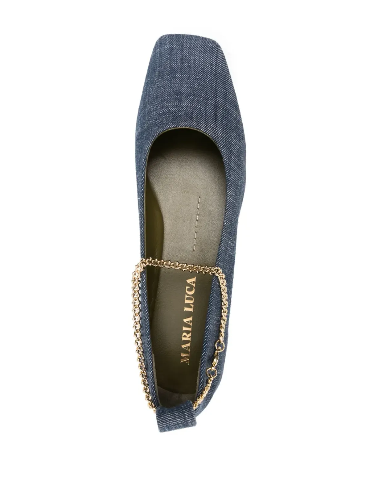 MARIA LUCA Augusta denim ballerina shoes - 画像4