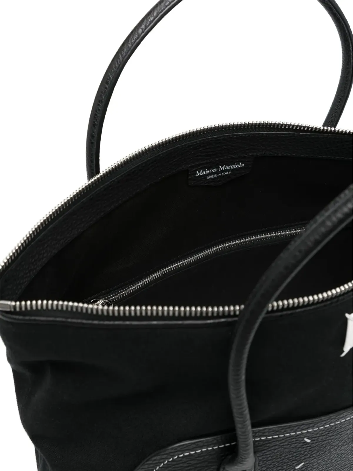 Maison Margiela 大型 5AC レザー バッグ - ブラック - 画像5