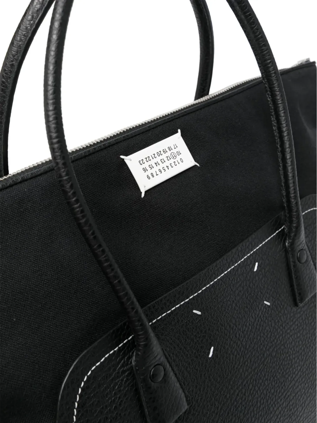 Maison Margiela 大型 5AC レザー バッグ - ブラック - 画像4
