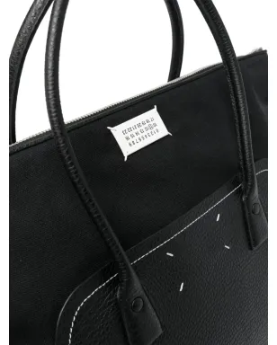 Maison Margiela 大型 5AC レザー バッグ - ブラック - サムネイル4