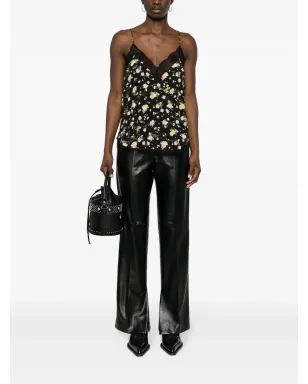 Zadig&Voltaire 花柄プリント クレープトップ - ブラック - サムネイル2