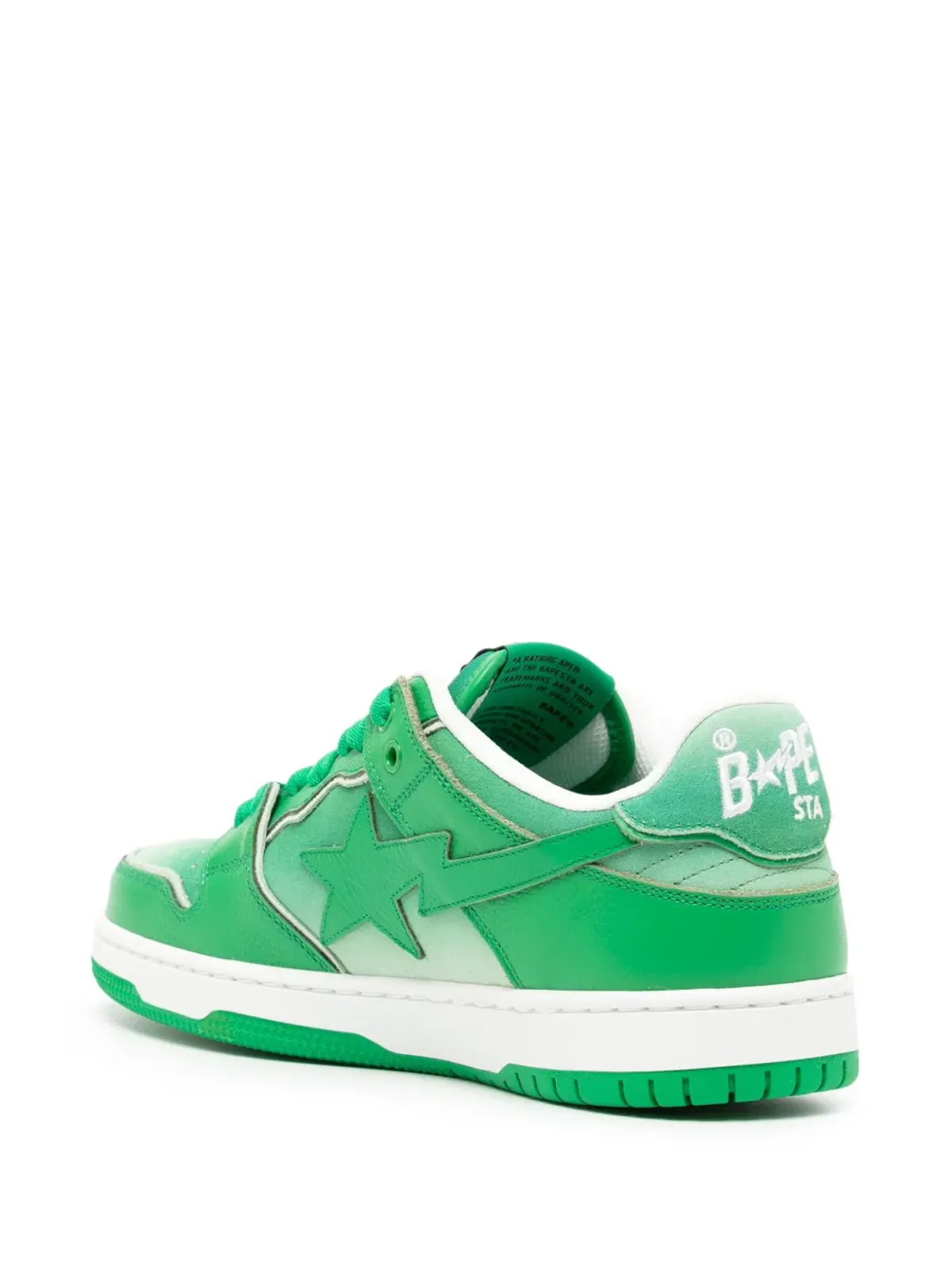 A BATHING APE® SK8 STA レザー スニーカー - グリーン - 画像3