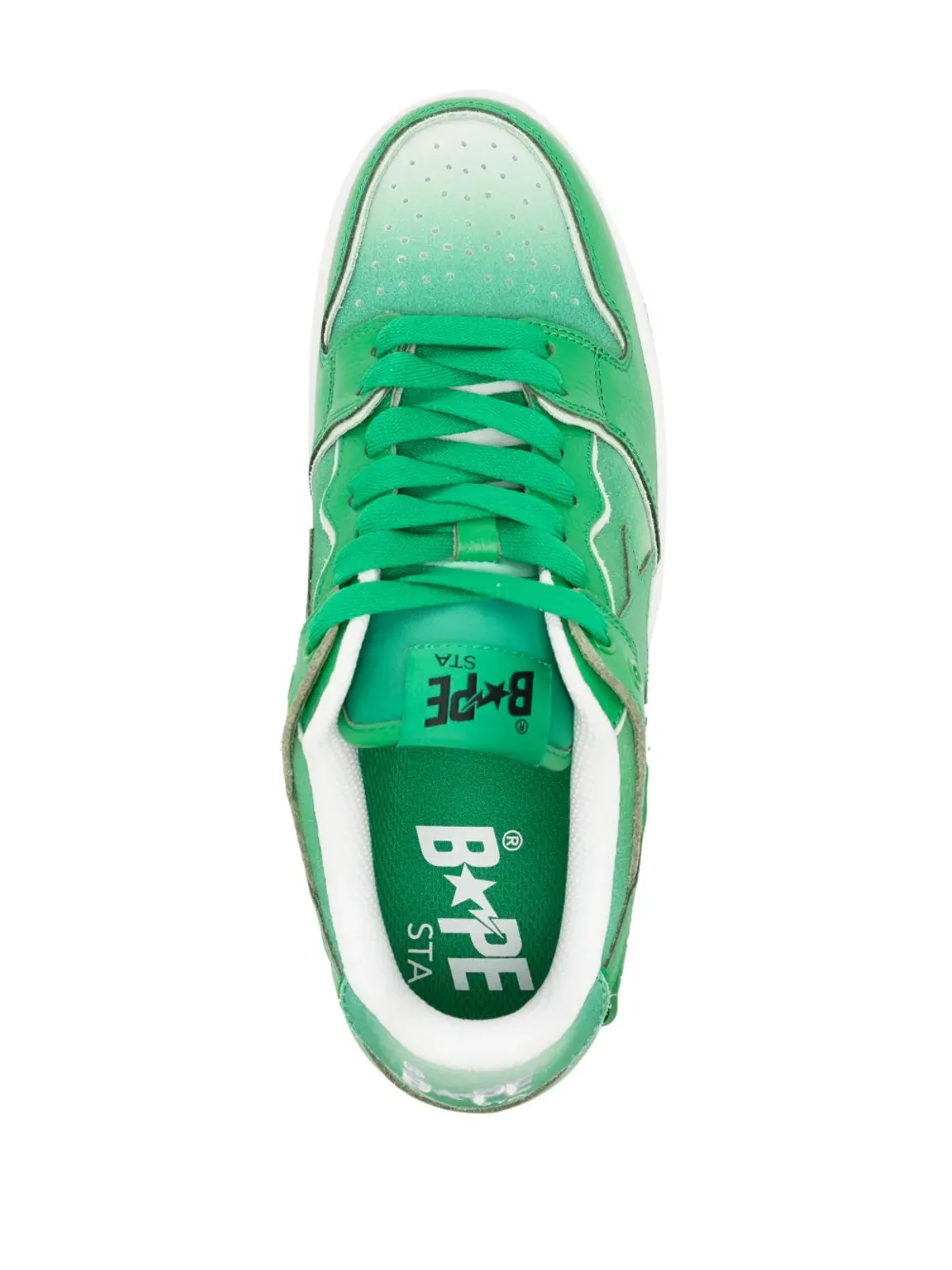 A BATHING APE® SK8 STA レザー スニーカー - グリーン - 画像4