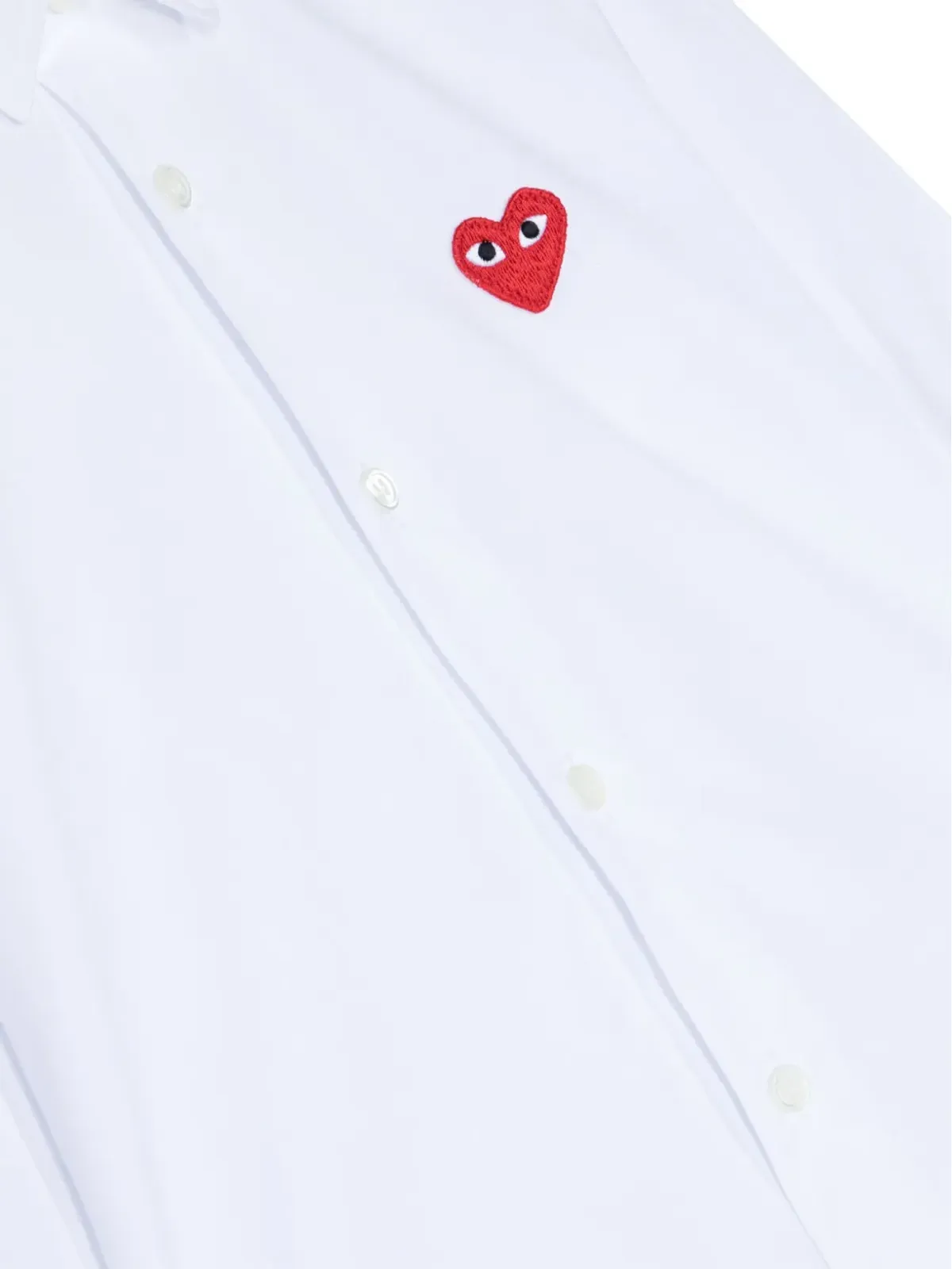 Comme Des Garçons Play Kids ハート刺繍コットンシャツ - 画像3